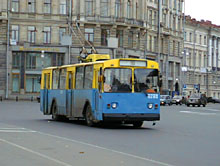 Trolleybus in ST. Petersburg, Russia